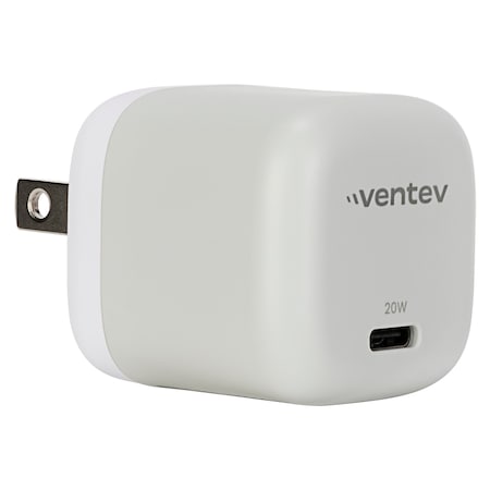 Ventev 20W PD USB C Mini Wall Charger, White WC20-HD261496